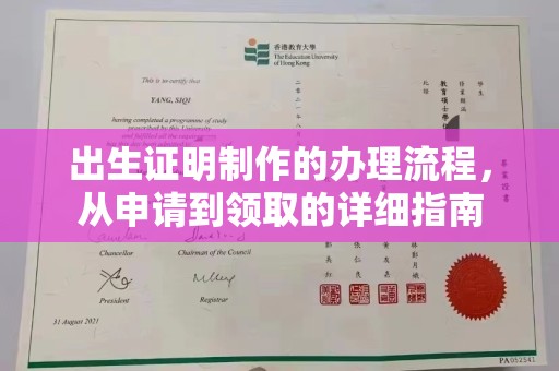 大化出生证明制作的办理流程，从申请到领取的详细指南
