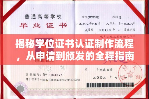大化揭秘学位证书认证制作流程，从申请到颁发的全程指南