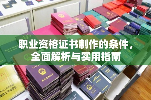 大化职业资格证书制作的条件，全面解析与实用指南